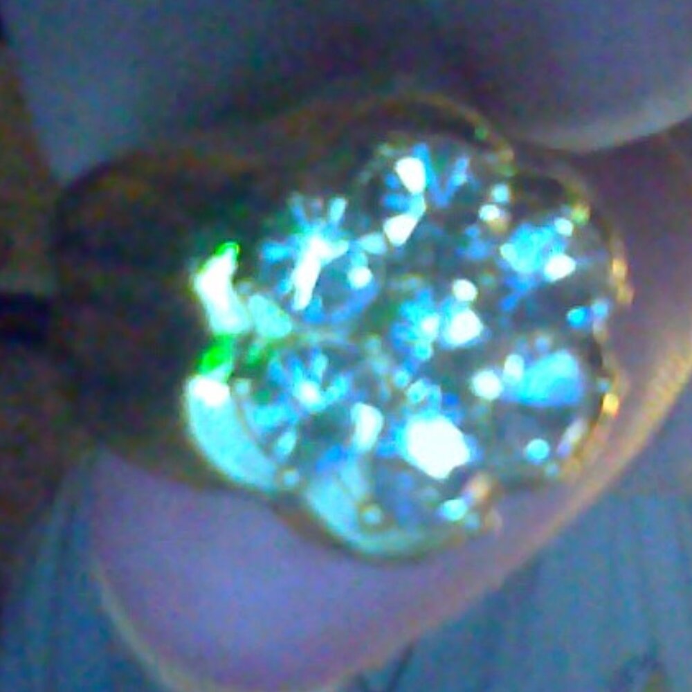 ladies size 8 gold plated cz diamonds ring
